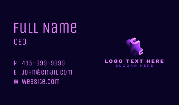 3D Game Media Business Card Design Image Preview