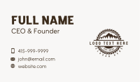 Carpentry Logging  Saw Business Card Image Preview