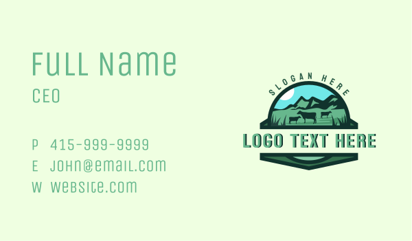 Cow Farm Livestock Business Card Design Image Preview