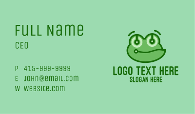 Cute Tech Frog Business Card Image Preview