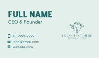 Leaves Flower Woman Face Business Card Image Preview