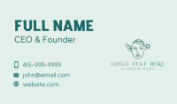 Leaves Flower Woman Face Business Card Design