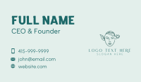 Leaves Flower Woman Face Business Card Preview