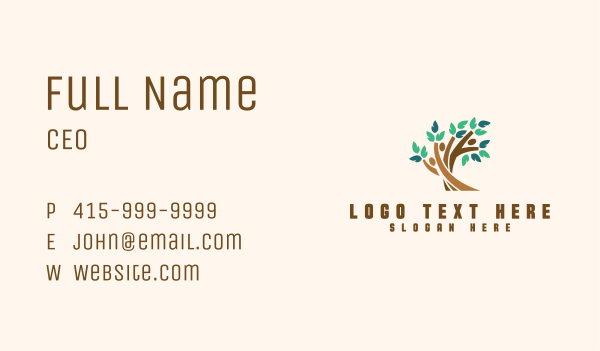 Nature Community Tree Business Card Design Image Preview