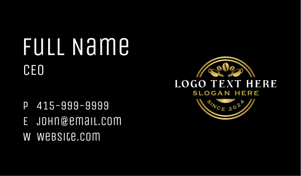 Luxury Coffee Bean Business Card Design Image Preview