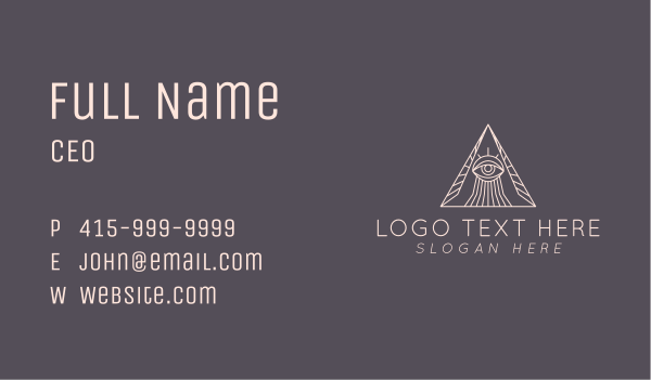 Pyramid Psychic Eye Business Card Design Image Preview