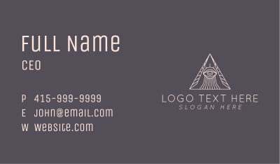 Pyramid Psychic Eye Business Card Image Preview
