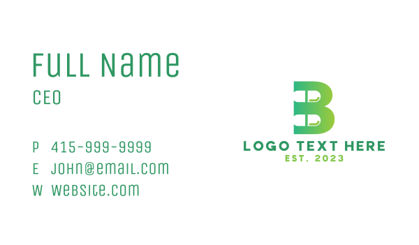 Capsule Pill Letter B Business Card Design Image Preview