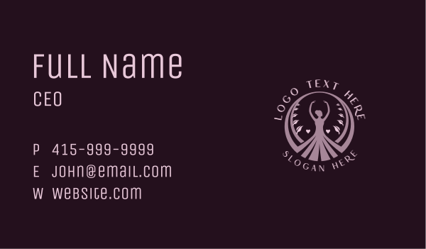 Ballet Yoga Woman  Business Card Design Image Preview