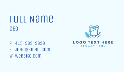 Brush & Bucket Cleaning Business Card Image Preview