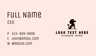 Poodle Dog Cat Pet Business Card Image Preview