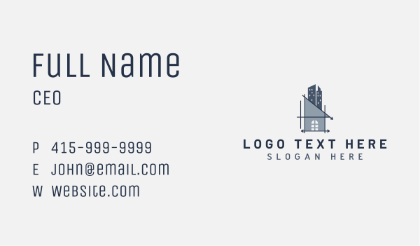 Architect House Building Business Card Design Image Preview