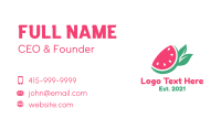 Vegan Watermelon Fruit Stand  Business Card Image Preview