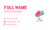 Vegan Watermelon Fruit Stand  Business Card Image Preview