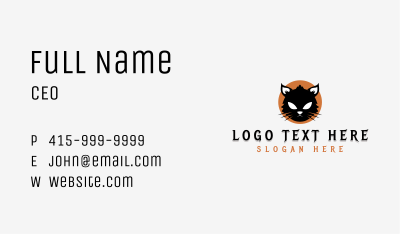 Spooky Feline Cat Business Card Image Preview
