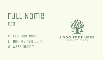 Natural Tree Law Business Card Image Preview