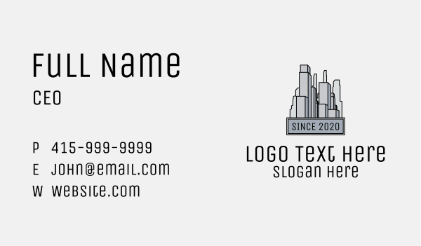 Urban City Buildings  Business Card Design Image Preview