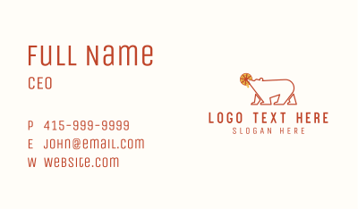 Polar Bear Pizza Business Card Image Preview