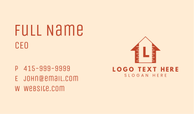 Ruler House Lettermark Business Card Image Preview