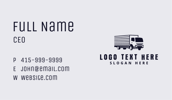 Black Cargo Trucking Business Card Design Image Preview