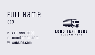 Black Cargo Trucking Business Card Image Preview