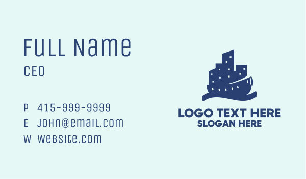 City Cruise Ship Business Card Design Image Preview