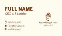 Brown Monoline Milkshake Business Card Image Preview