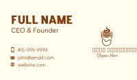 Brown Monoline Milkshake Business Card Image Preview