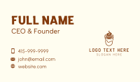Brown Monoline Milkshake Business Card Preview