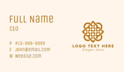 Gold Luxury Textile Pattern Business Card Image Preview
