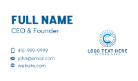 Tech Circuit Letter C Business Card Preview