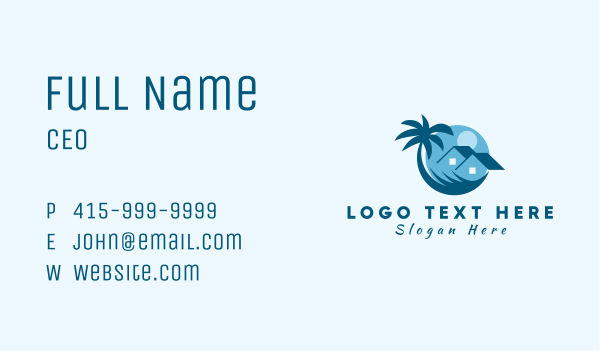 Island Beach House Resort Business Card Design Image Preview