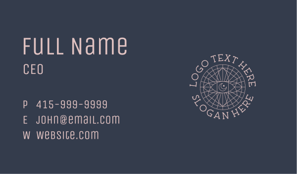 Mystic Bohemian Eye Business Card Design Image Preview