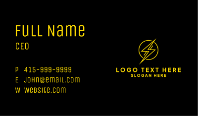 Lightning Neon Badge Business Card Image Preview