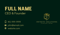 Golden Crown Crest Business Card Design