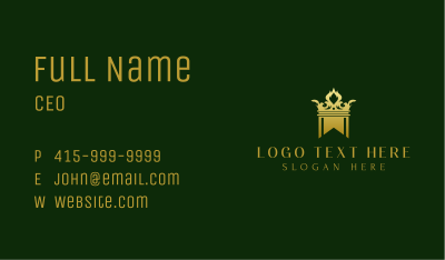 Luxury Crown Banner Business Card Image Preview