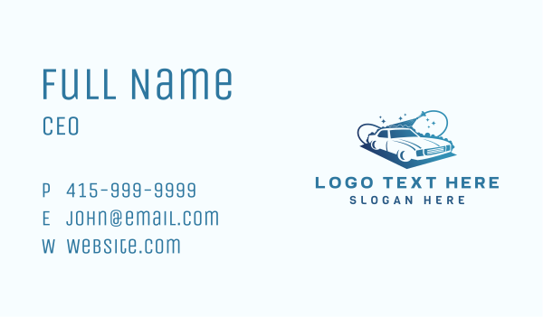 Automotive Cleaning Wash Business Card Design Image Preview