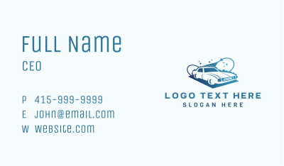 Automotive Cleaning Wash Business Card Image Preview