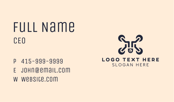 Drone Video Camera Business Card Design Image Preview