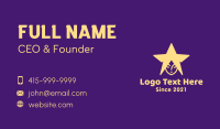 Yellow Woman Star Business Card Design