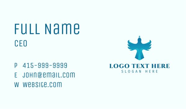 Gradient Bird Aviation Business Card Design Image Preview