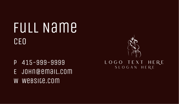 Musician Cello Instrument Business Card Design Image Preview