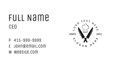 Chef Hat Restaurant  Business Card Image Preview