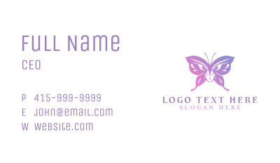 Butterfly Beauty Salon Business Card Image Preview