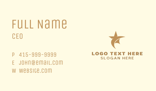 Star Entertainment Agency Business Card Design Image Preview