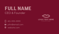 Watercolor Lips Cosmetic Business Card Preview