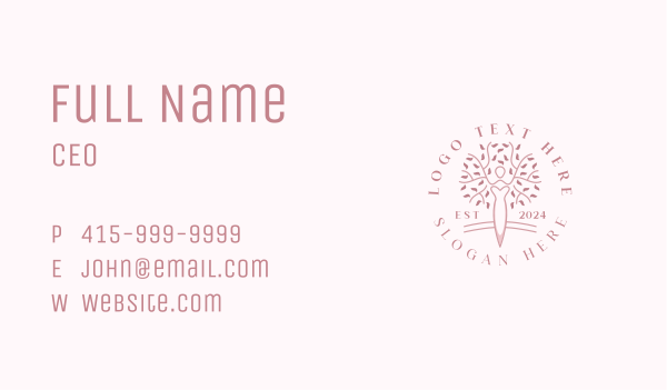 Nature Woman Tree Business Card Design Image Preview