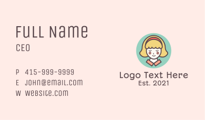 Pretty Blonde Lady Business Card Image Preview