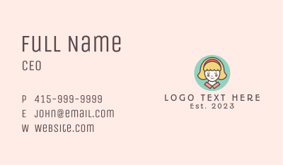 Pretty Blonde Lady Business Card Image Preview