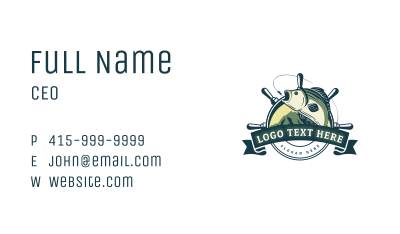 Seafood Marine Restaurant Business Card Image Preview